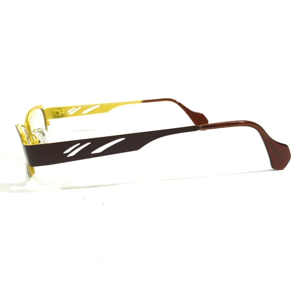 Iyoko-Inyake Eyeglasses Frames IY573 Col.129 Brown Yellow Rectangular 48-18-140